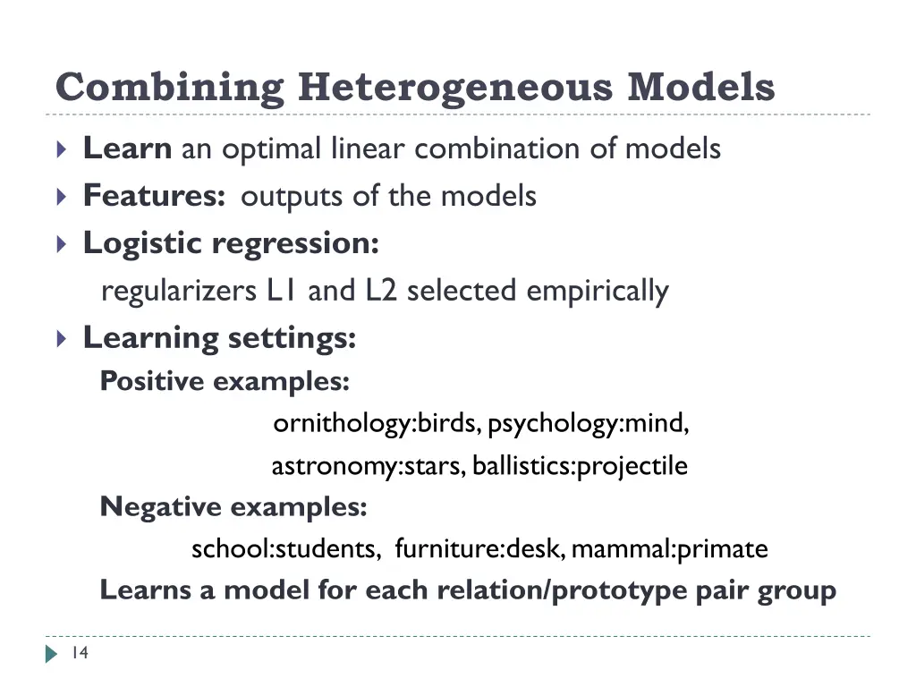 combining heterogeneous models