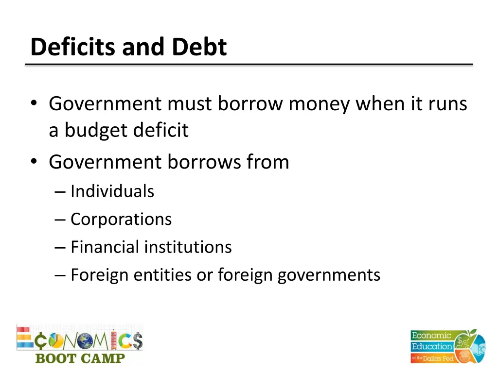 deficits and debt