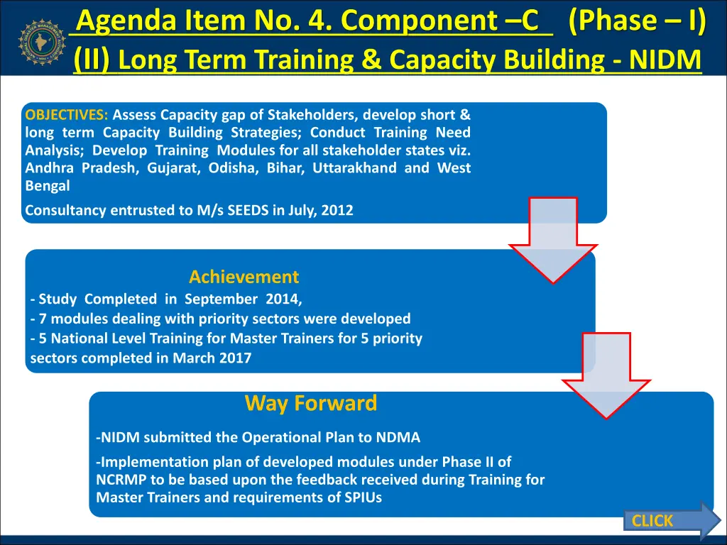 agenda item no 4 component c phase i ii long term