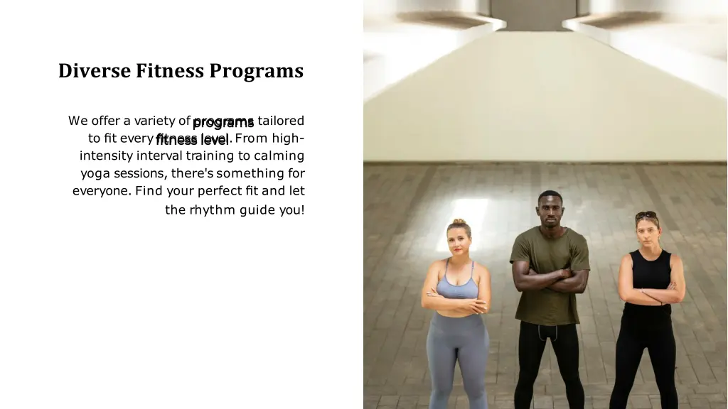 diverse fitness programs