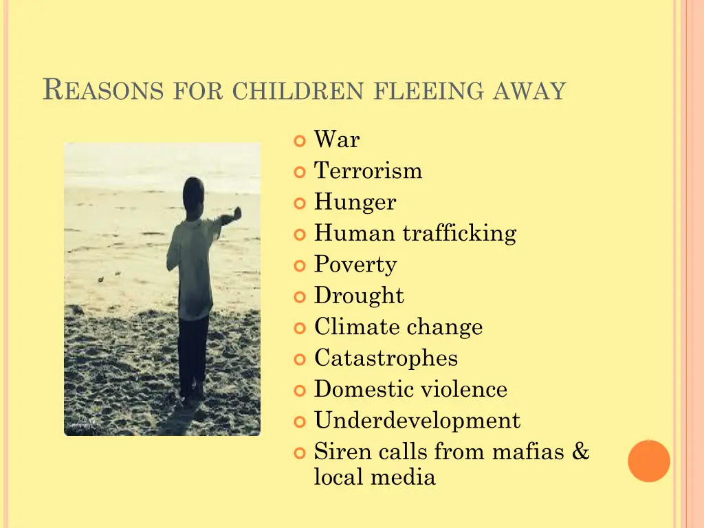 r easons for children fleeing away