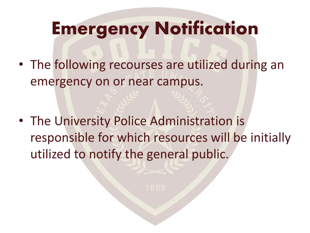 emergency notification