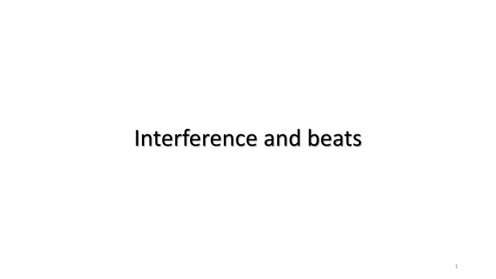 interference and beats