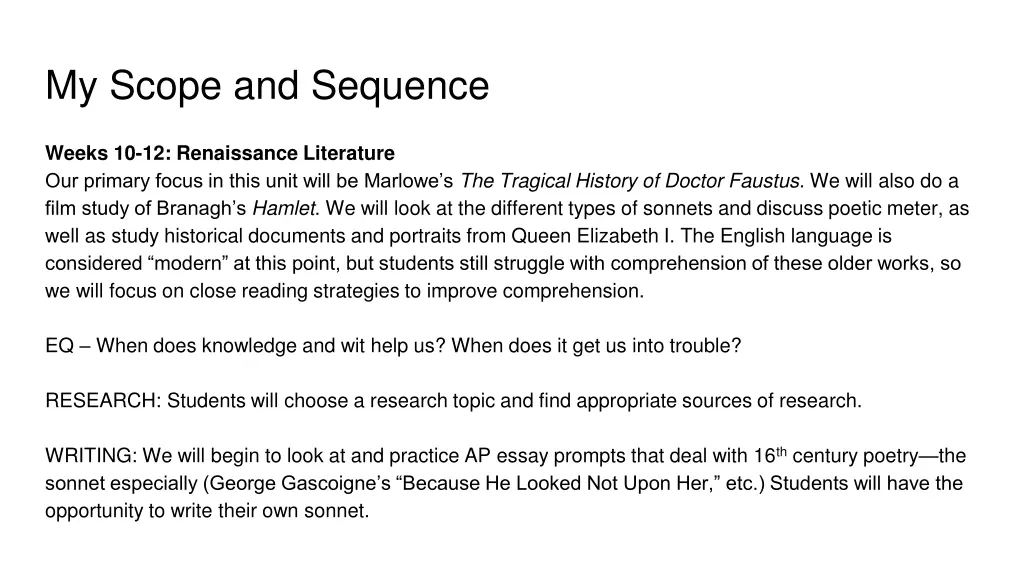 my scope and sequence 3