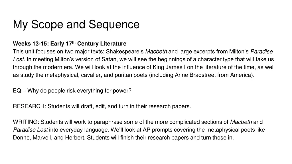 my scope and sequence 4