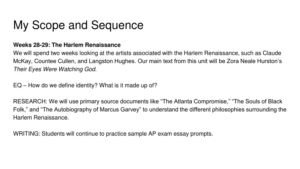 my scope and sequence 9