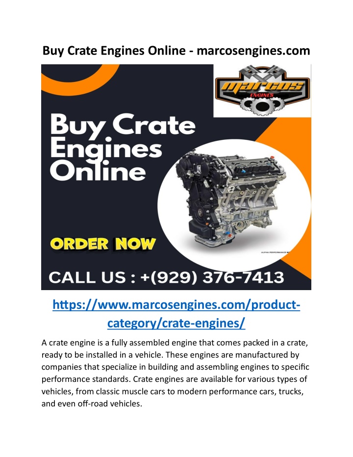 buy crate engines online marcosengines com