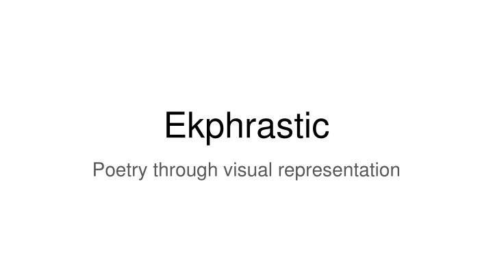 ekphrastic