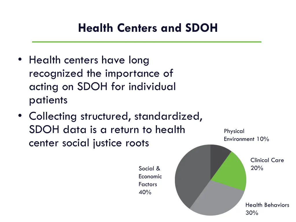 health centers and sdoh