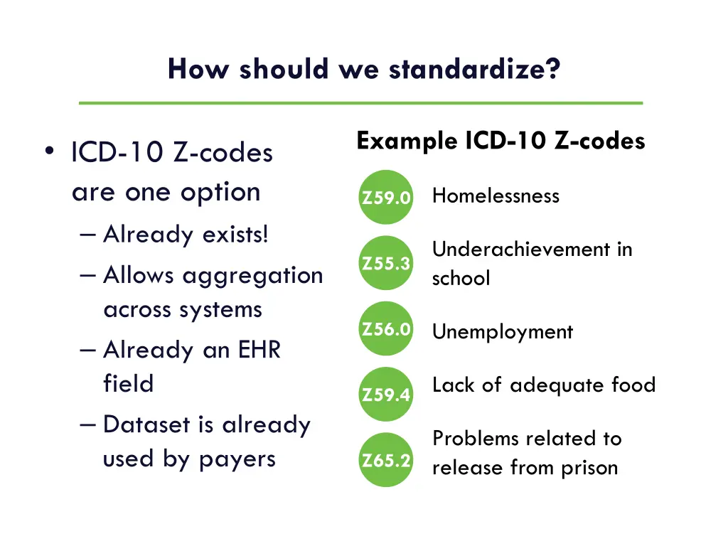 how should we standardize