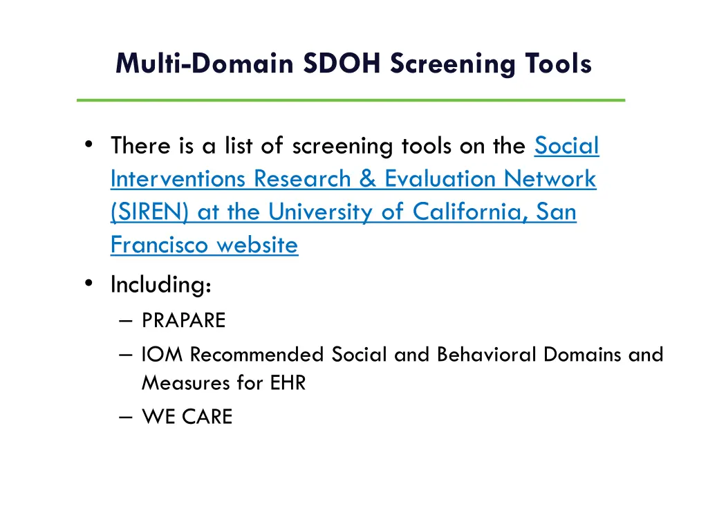 multi domain sdoh screening tools