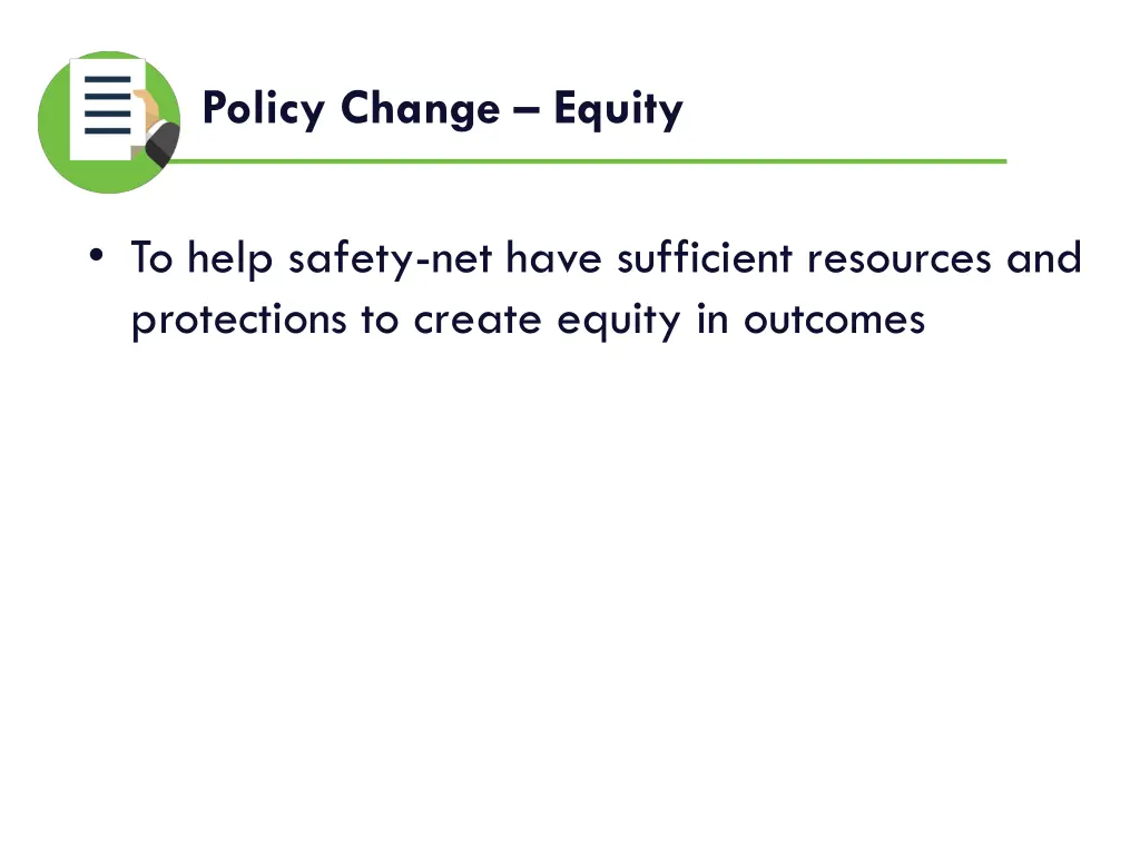 policy change equity