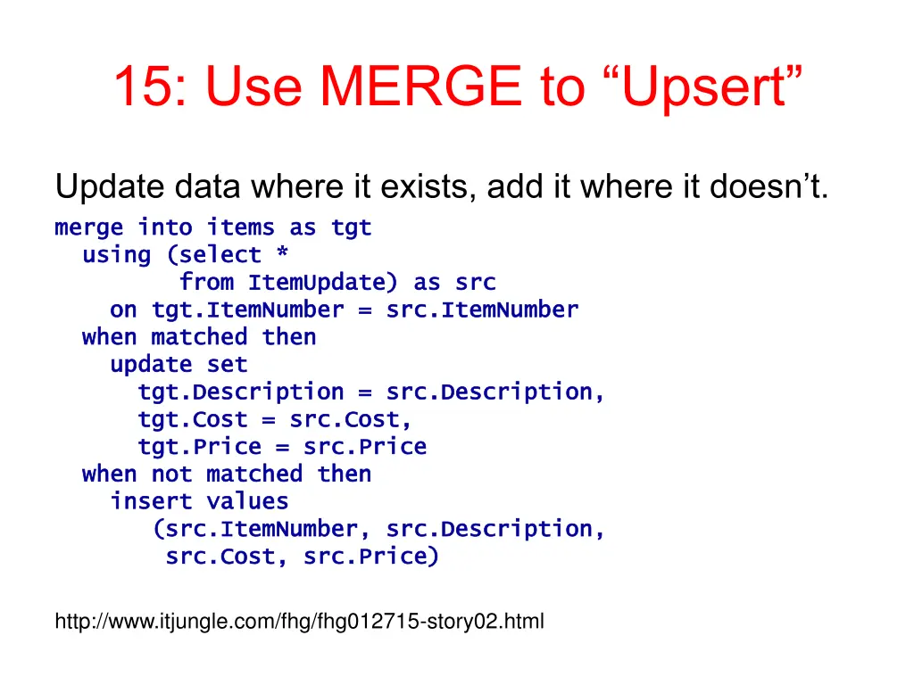 15 use merge to upsert