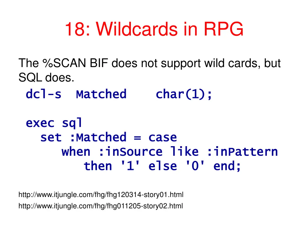 18 wildcards in rpg