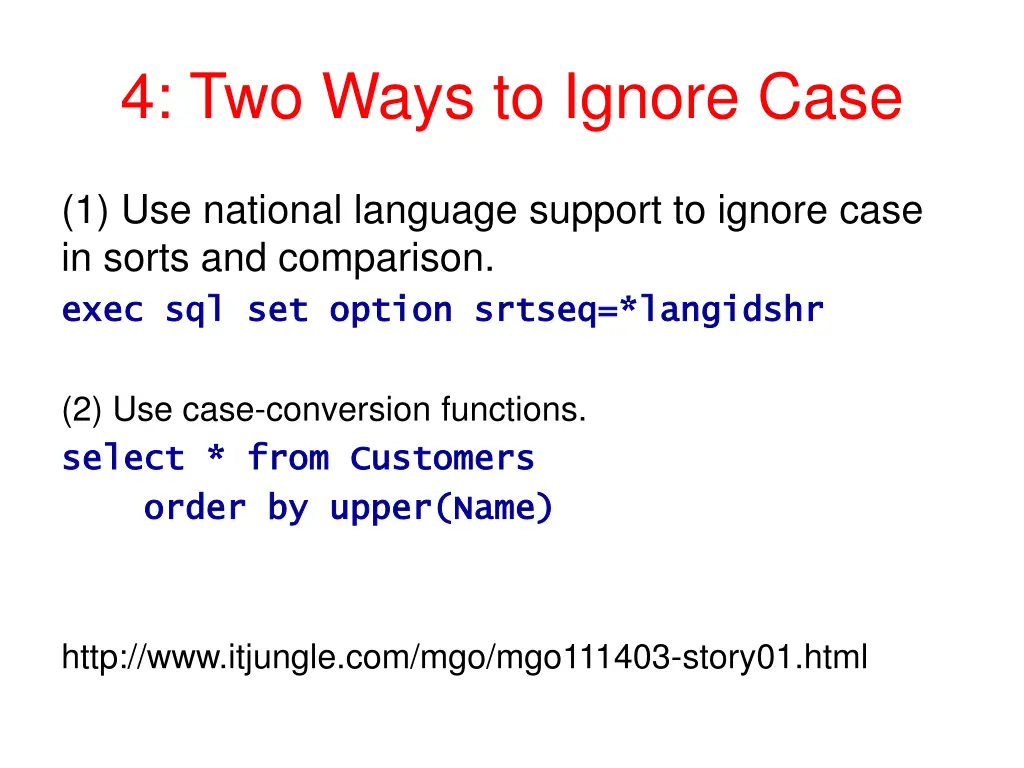 4 two ways to ignore case