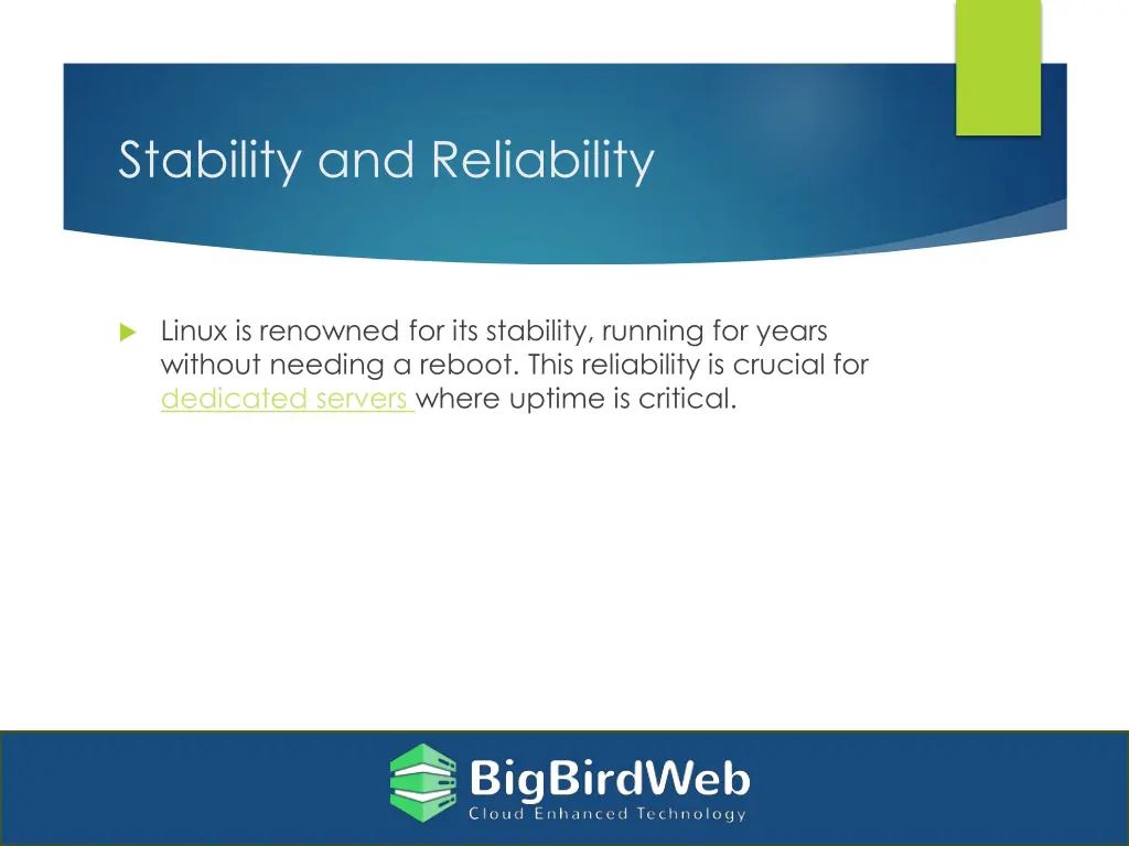 stability and reliability