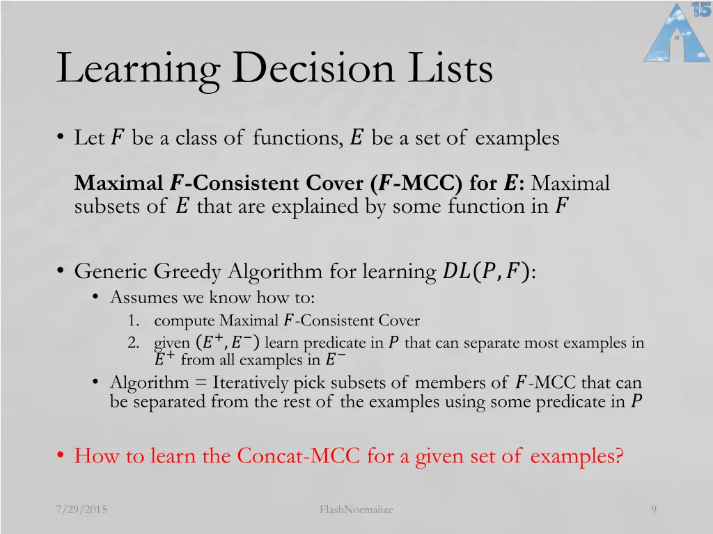 learning decision lists