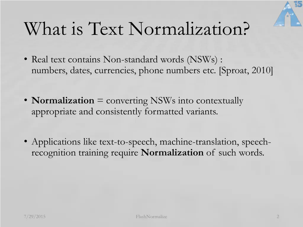 what is text normalization