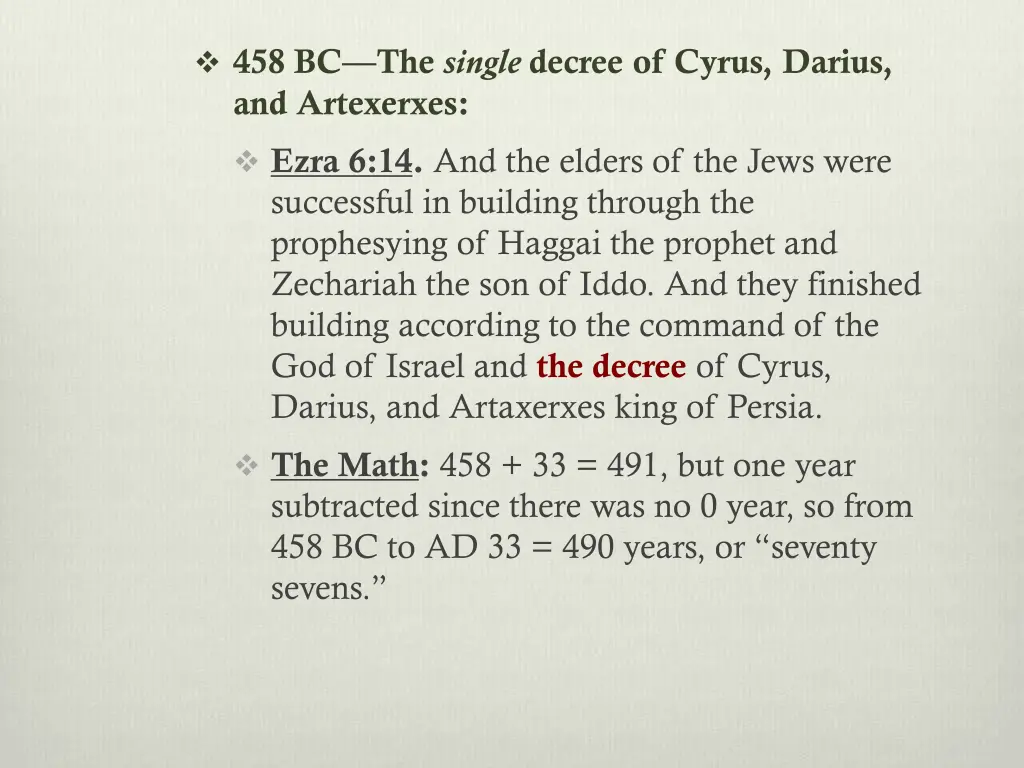 458 bc the single decree of cyrus darius