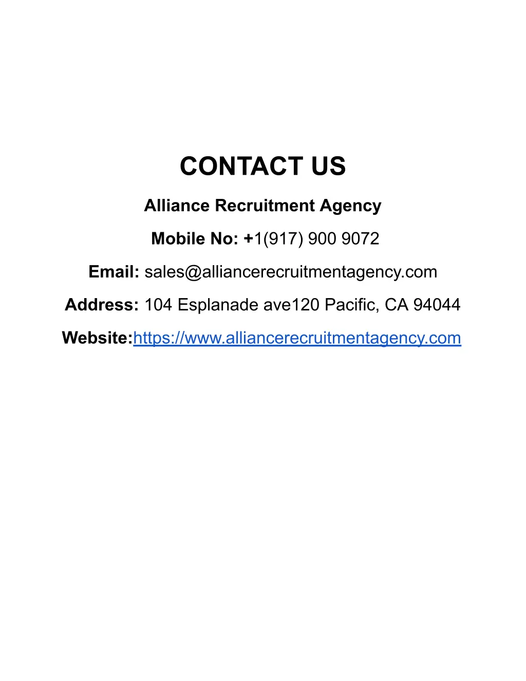 contact us