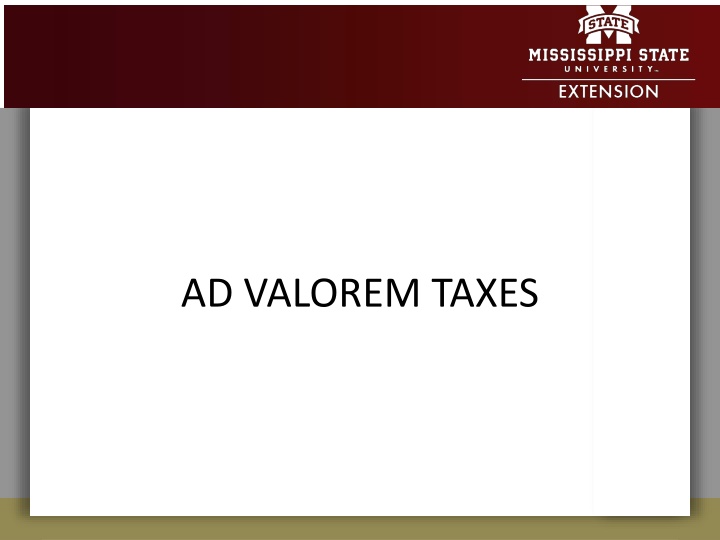 ad valorem taxes