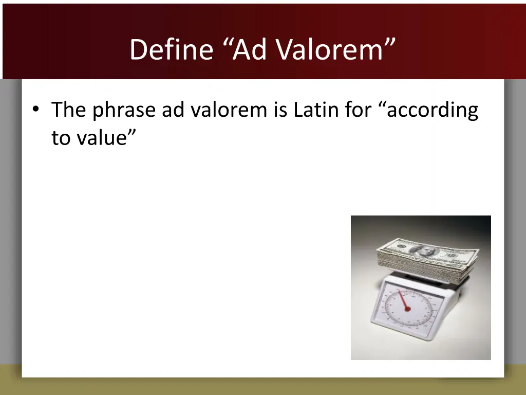 define ad valorem