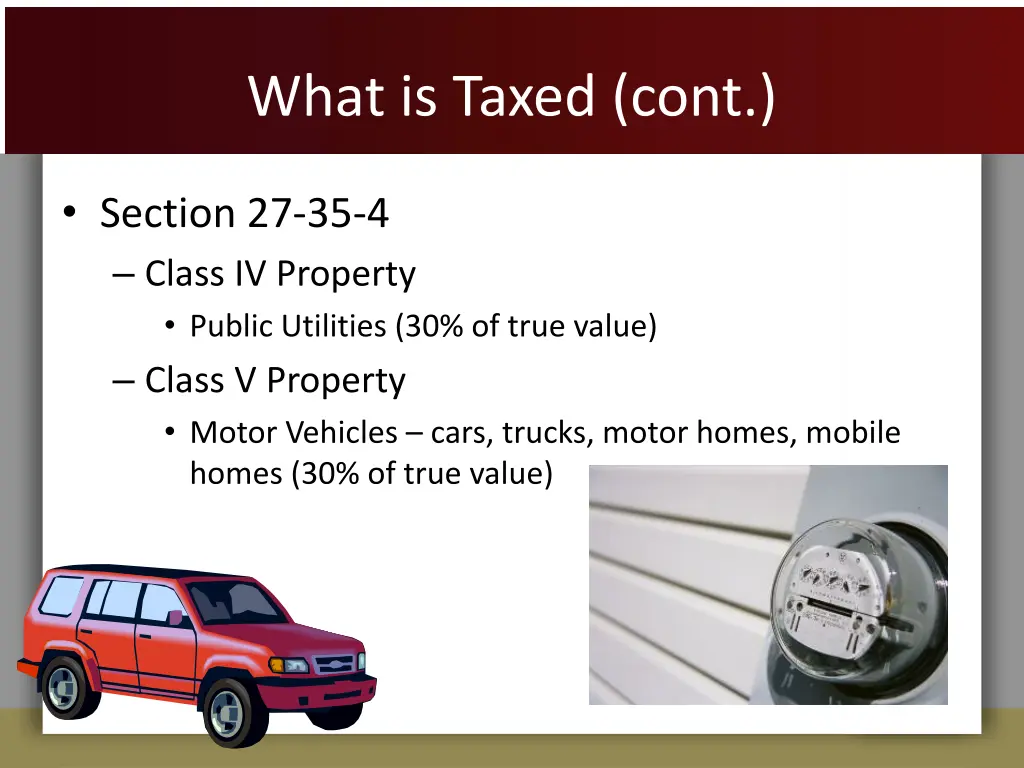 what is taxed cont