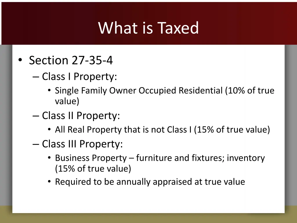 what is taxed