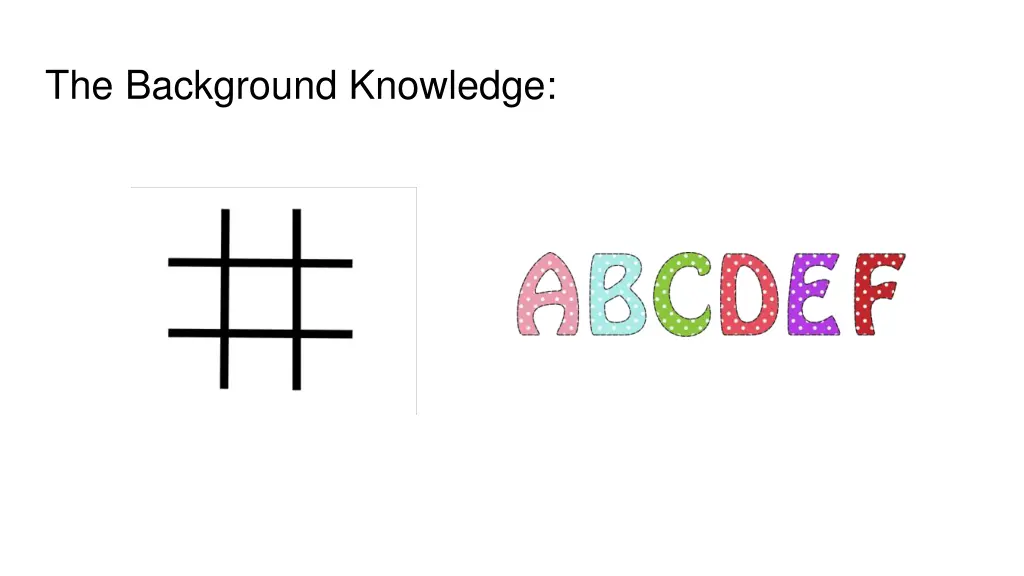 the background knowledge