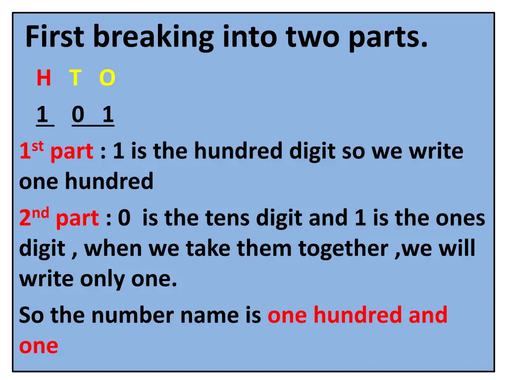 first breaking into two parts