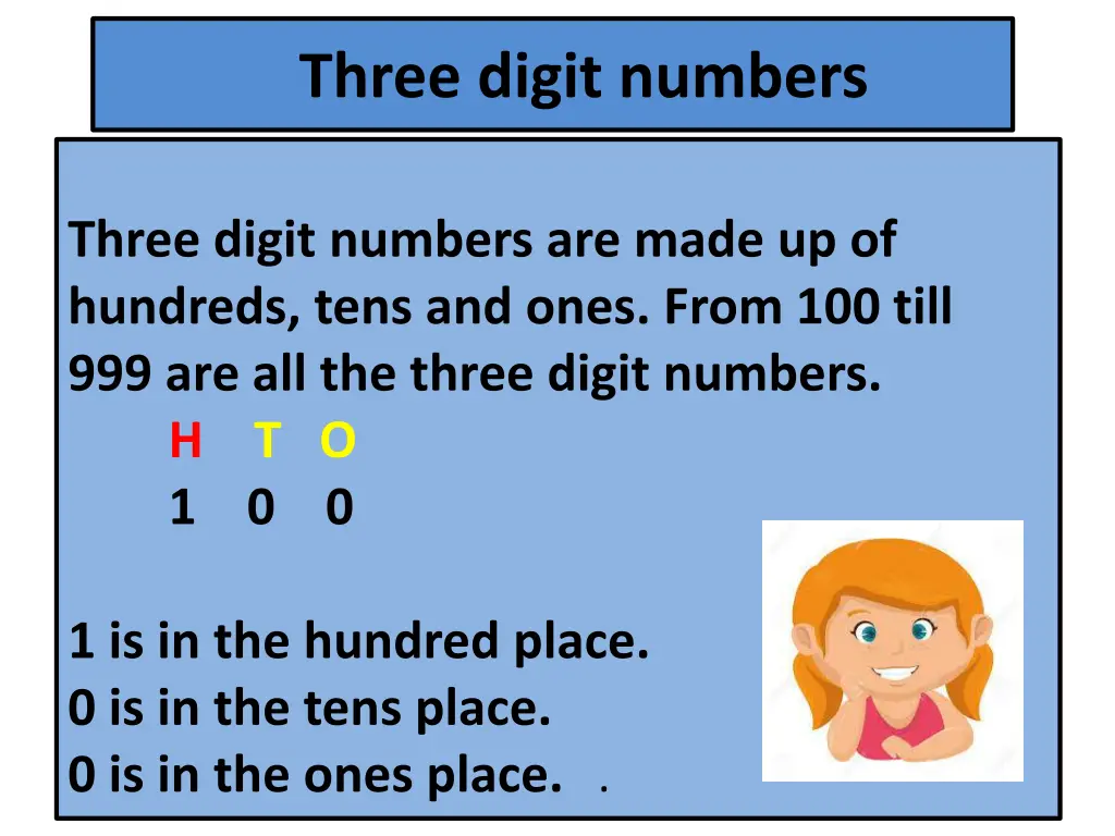 three digit numbers