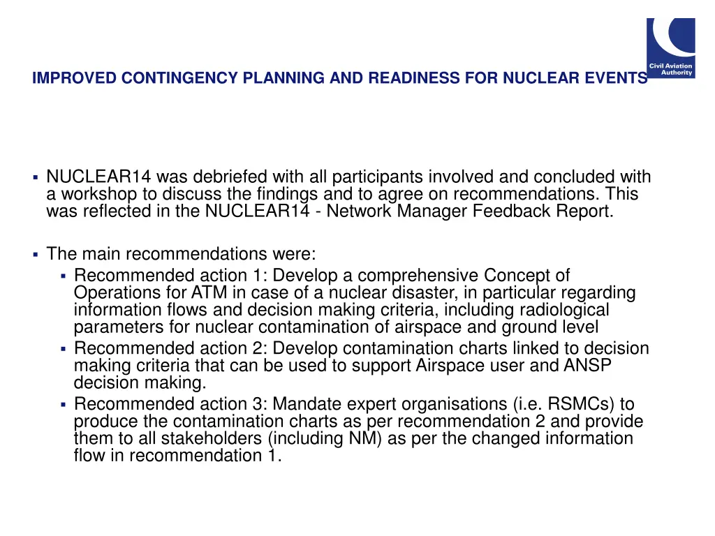 improved contingency planning and readiness 1