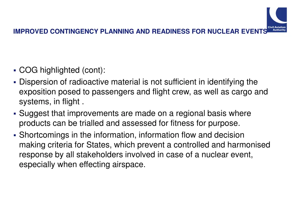 improved contingency planning and readiness 4