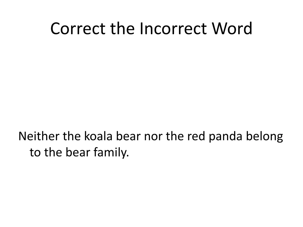 correct the incorrect word 12