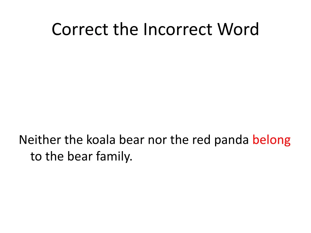 correct the incorrect word 13