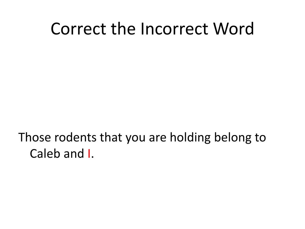 correct the incorrect word 20