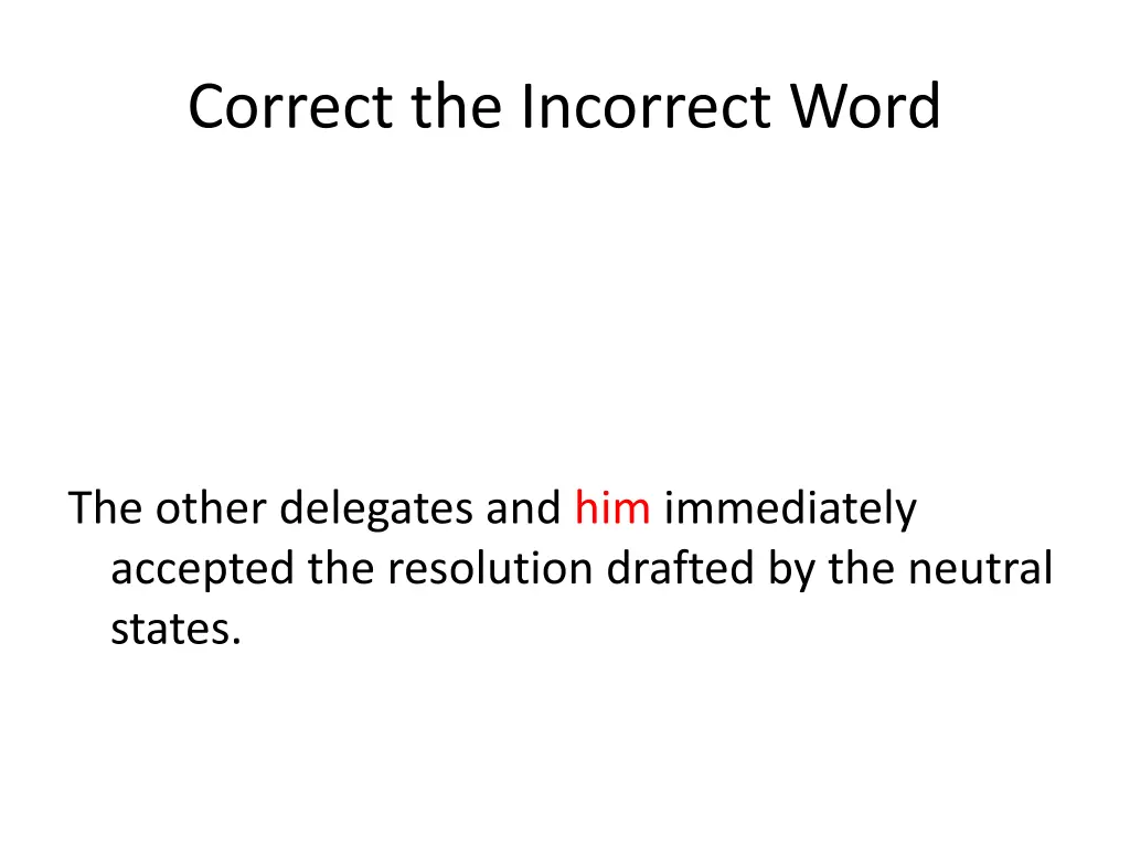 correct the incorrect word 3