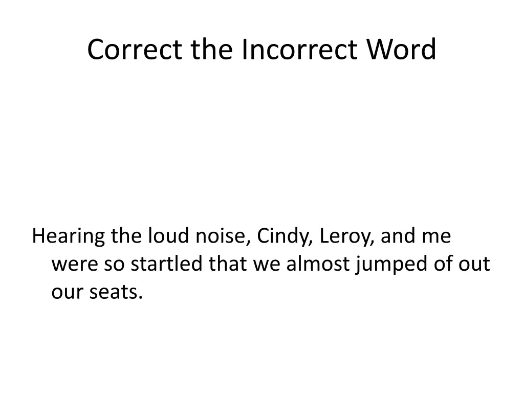 correct the incorrect word 31