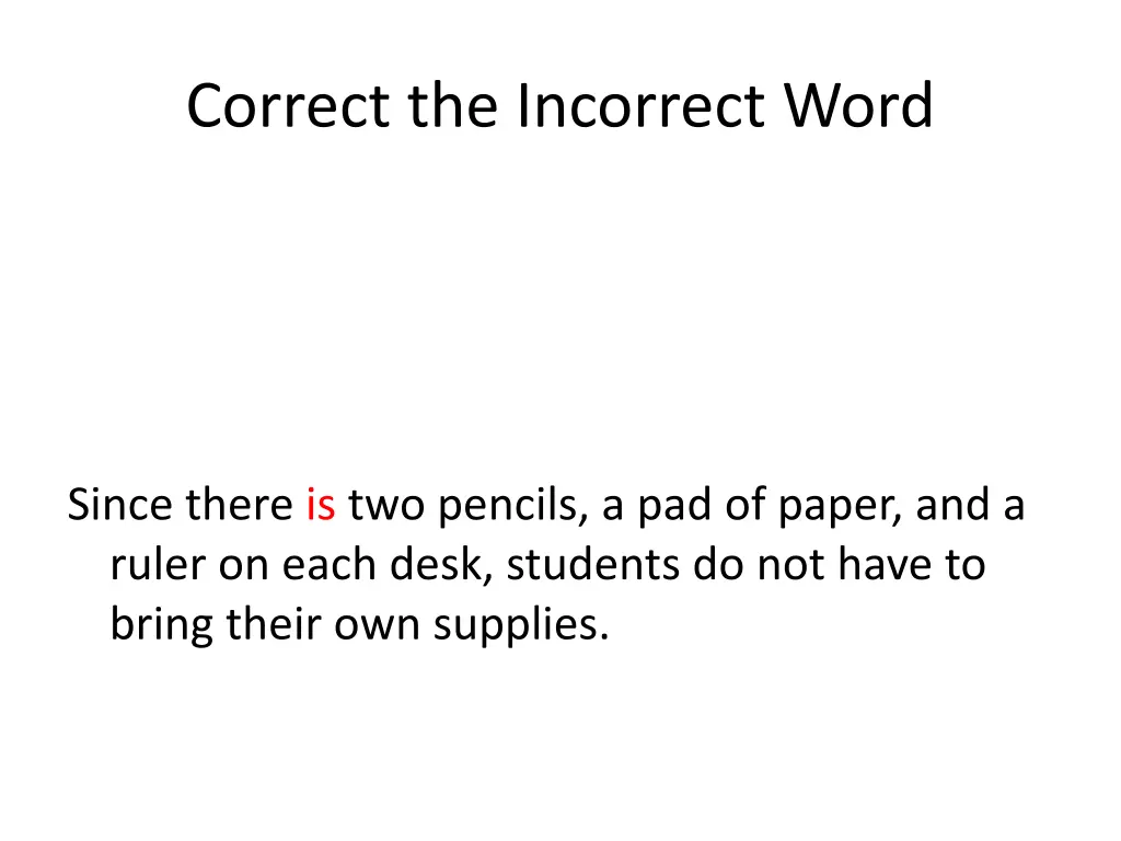 correct the incorrect word 7