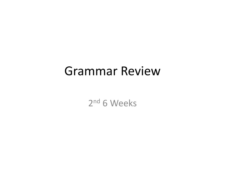 grammar review