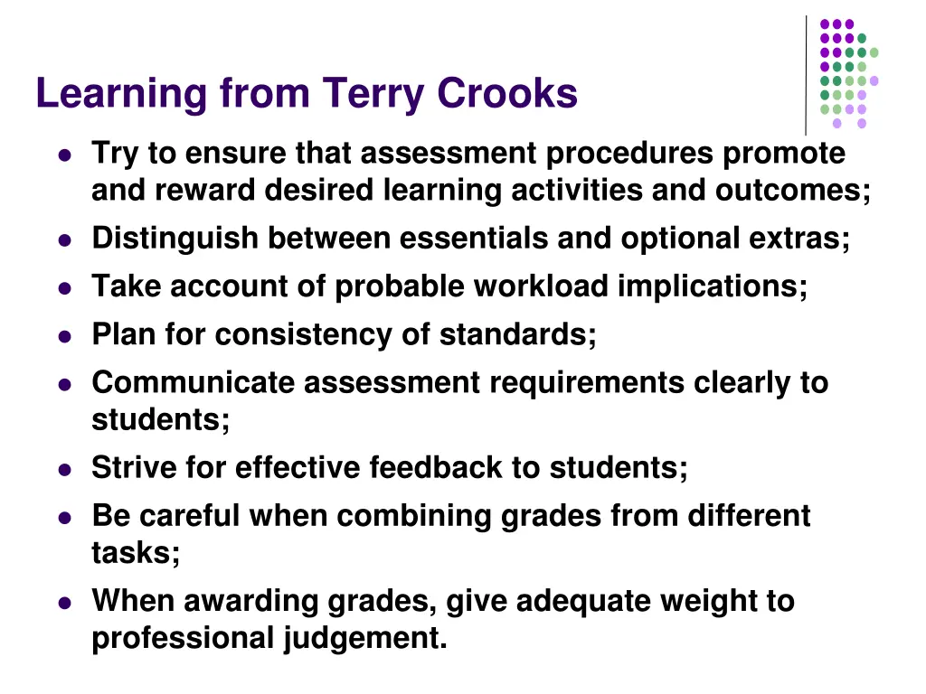 learning from terry crooks