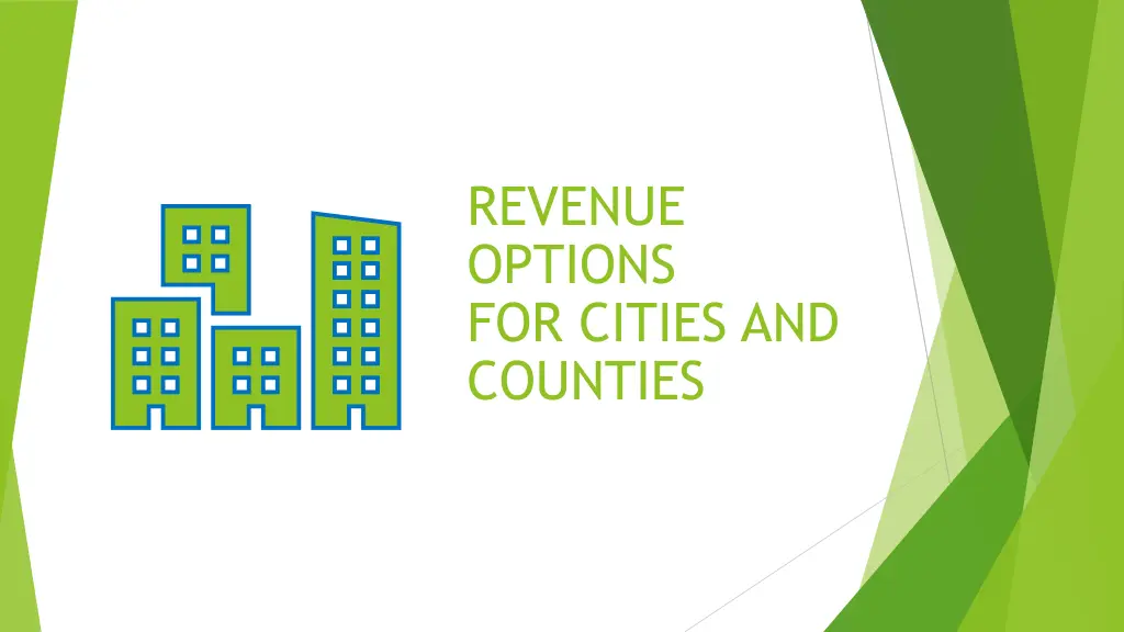 revenue options for cities and counties