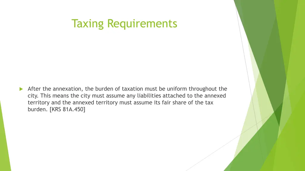 taxing requirements