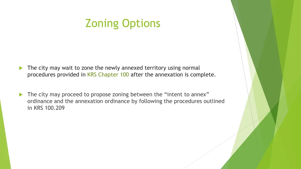 zoning options