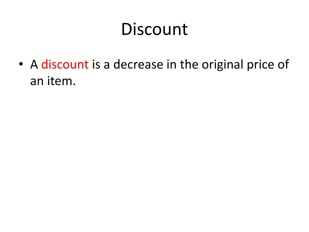 discount