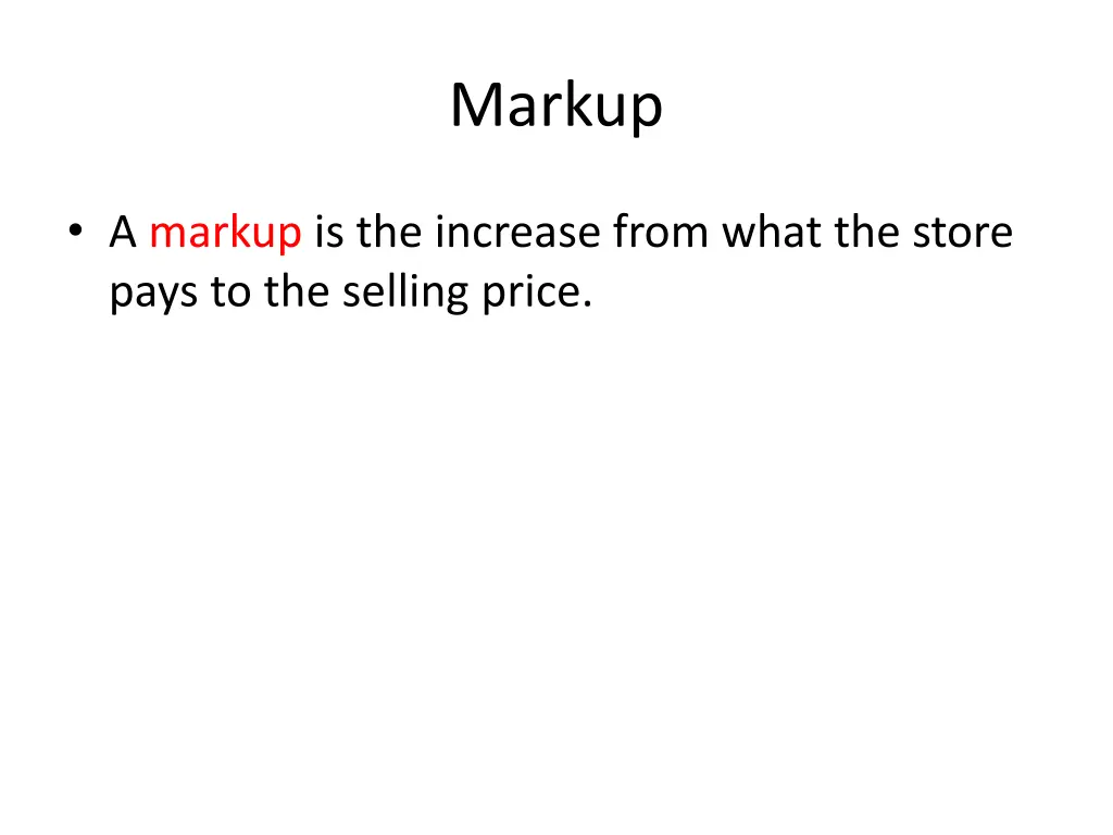 markup