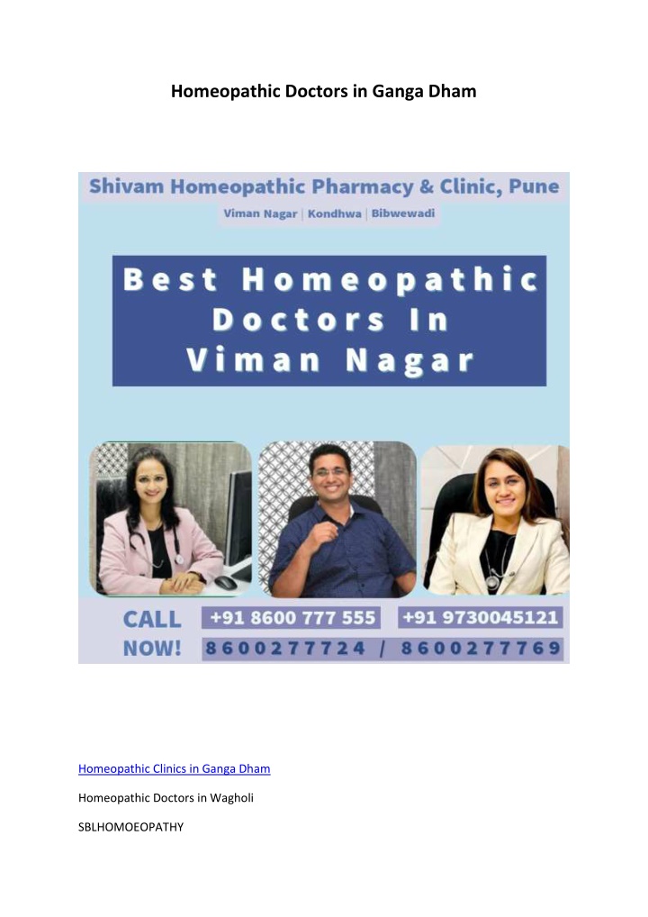 homeopathic doctors in ganga dham