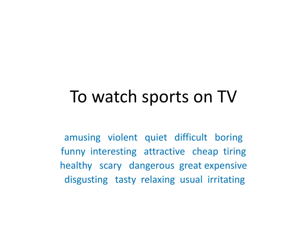 to watch sports on tv