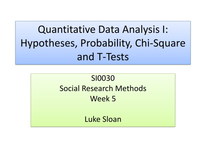 quantitative data analysis i hypotheses