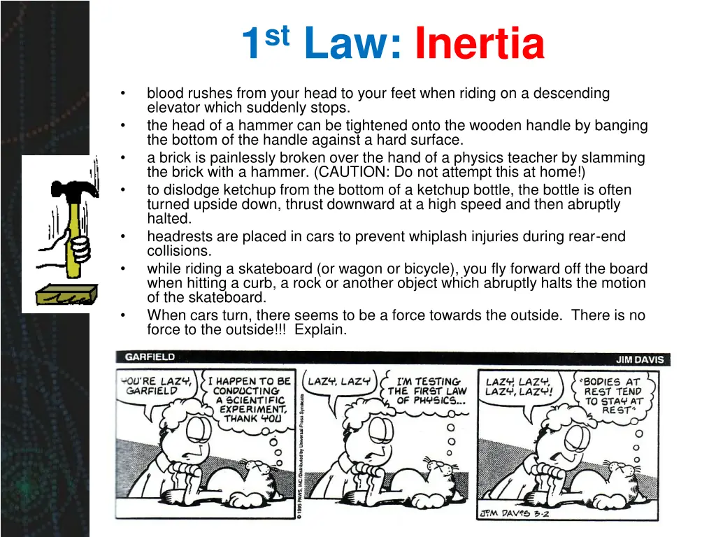 1 st law inertia